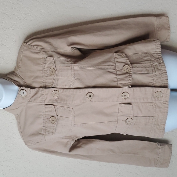 100% Cotton Route 66 khaki color leisure military safari jacket - Picture 2 of 11